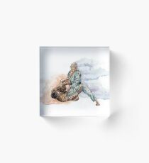 Fire and Ice Acrylic Block