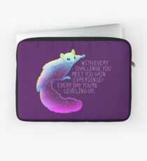 "Every Day You're Leveling Up" Flying Space Squirrel Laptop Sleeve