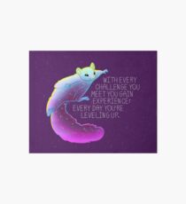 "Every Day You're Leveling Up" Flying Space Squirrel Art Board Print