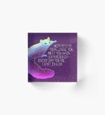 "Every Day You Leveling" Fliegen Raum Eichhörnchen Acrylblock