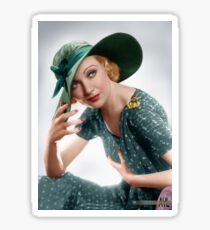 Colorized Carole Lombard1932 Sticker