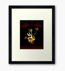 Jaco Pastorius Flame Framed Print