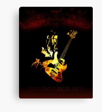 Jaco Pastorius Flame Canvas Print