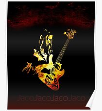 Jaco Pastorius Flame Poster