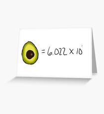 Tarjeta de felicitación número de avacado