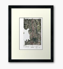 USGS Topo Map Washington State WA Kirkland 20110504 TM Framed Print