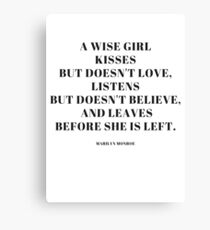 A Wise Girl Canvas Print