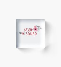 Bride Squad Bachelorette Party Funny Gift wedding Acrylic Block