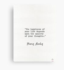 Marcus Aurelius quote Canvas Print