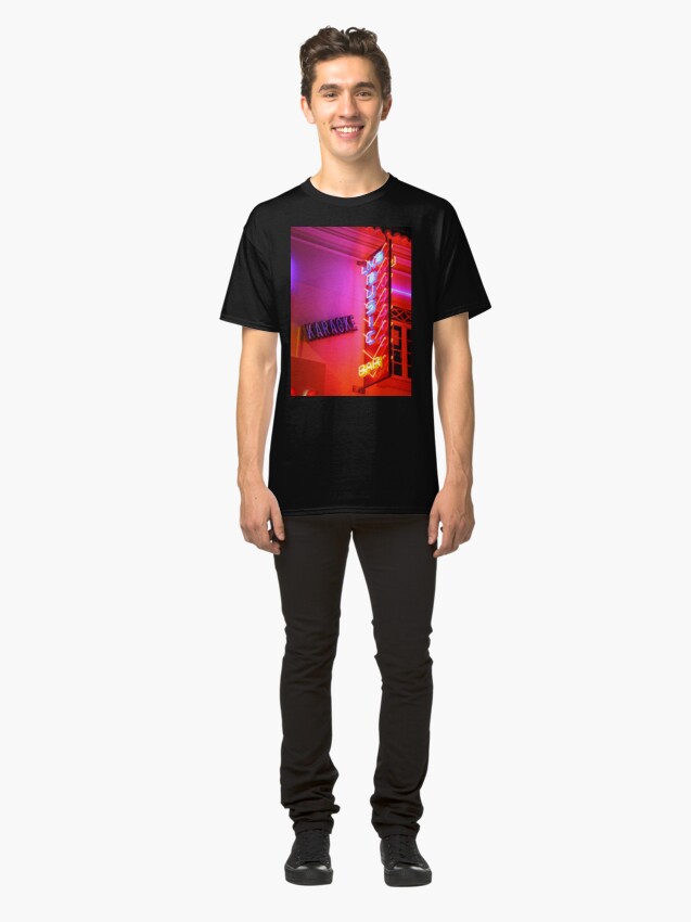 Alternate view of Karaoke Music Neon Sign Lights Classic T-Shirt
