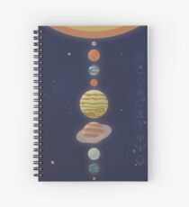 Luminaries - Retro Planets Poster Spiral Notebook