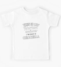 This Is My Human Costume I'm Really A Chinchilla Funny Kids Tee