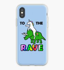 Zum Rave! (Einhorn Reit Triceratops) iPhone-Hülle & Cover