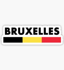 Bruxelles Flag Minimalist Sticker