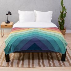 Retro Chevrons 002 Throw Blanket
