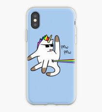 Einhorn Katze Regenbogen Hintern Laser iPhone-Hülle & Cover