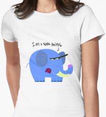 Tanataute, the rare elephant Women's Fitted T-Shirt