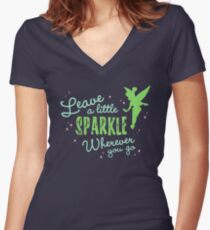 Leave a Little Sparkle Wherever You Go Women's Fitted V-Neck T-Shirt