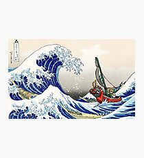 Lámina fotográfica La Leyenda de Zelda - onda de Hokusai