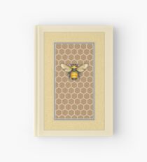 Bumblebee on Honeycomb Pattern Hardcover Journal
