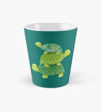 Cute Turtle Stack in Teal, Lime Green and Turquoise Tall Mug
