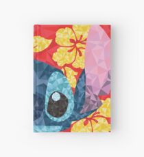 Geometric Stitch with Hawaiian Flowers Hardcover Journal