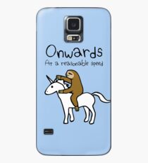 Weiter! Mit einer angemessenen Geschwindigkeit (Faultier Einhorn) Hülle & Klebefolie für Samsung Galaxy