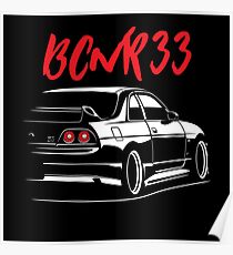 Póster Nissan Skyline GT-R R33