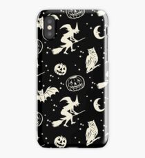 Bats & Jacks ~ Cream on Black iPhone Case/Skin