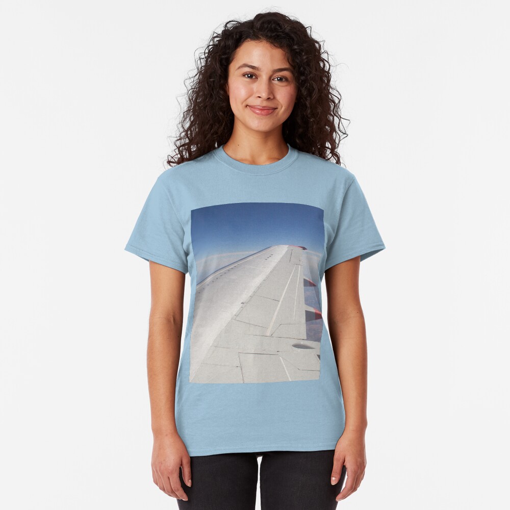Jet Aircraft Wing In Flight Classic T-Shirt