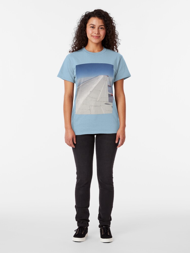 Alternate view of Jet Aircraft Wing In Flight Classic T-Shirt