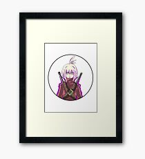 Manga warrior Girl Chibi Framed Print