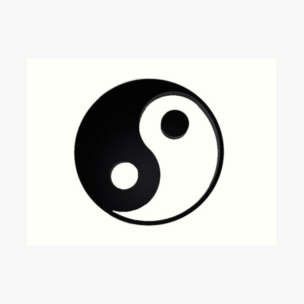 Imagen Cartel Oriental Yin Yang Arte Lamina Simbolo Chino Para La Paz