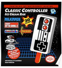 Classic Controller Ice Cream Bar Poster