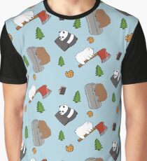 Camiseta gráfica We Bare Bears Cartoon - Modelo de gráficos en mosaico