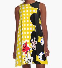 royvibes pop art braille pattern A-Line Dress