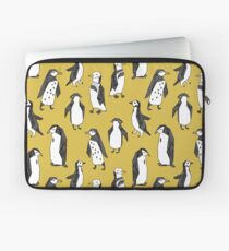 Penguins - Mustard by Andrea Lauren Laptop Sleeve