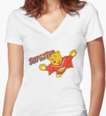 SuperTed! Women's Fitted V-Neck T-Shirt