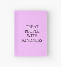 Behandle Menschen mit Freundlichkeit - PINK / SCHWARZ Notizbuch