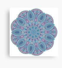Blaues & Lila Mandala Leinwanddruck