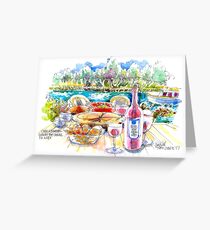 Cook&Sketch on the Canal du Midi Greeting Card