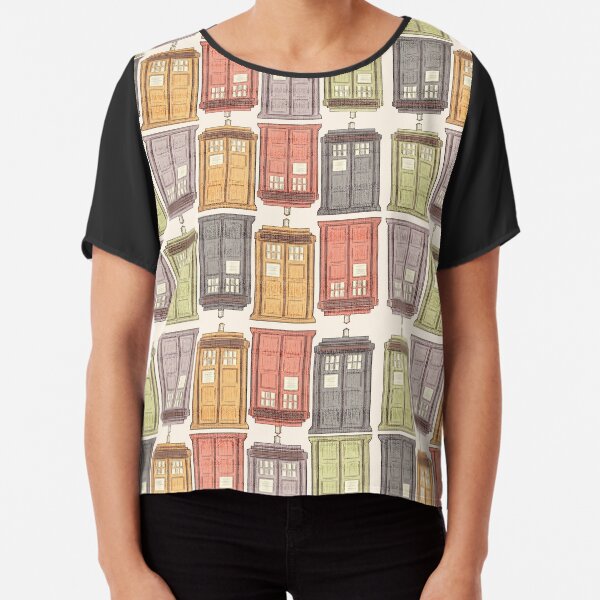 Assorted Police Boxes Chiffon Top