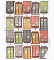 Assorted Police Boxes Poster