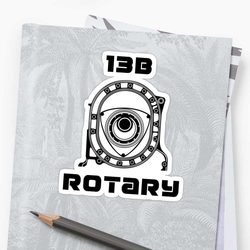 Mazda 13b Rotary Engine Sticker By Clintoss Redbubble