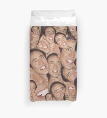 Nicolas Cage Face Collage Design Duvet Cover