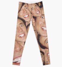 Nicolas Cage Gesicht Collage Design Leggings