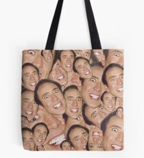 Bolsa de tela Nicolas Cage Face Collage Design