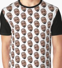Kanye Face Pattern Graphic T-Shirt