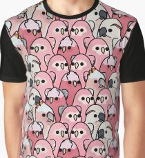 Too Many Birds! - Pink Parrot Posse! Graphic T-Shirt