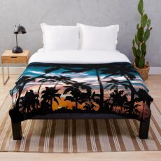 Palmen Sommertraum Fleecedecke